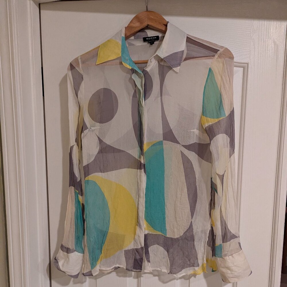 Geometric button up shirt